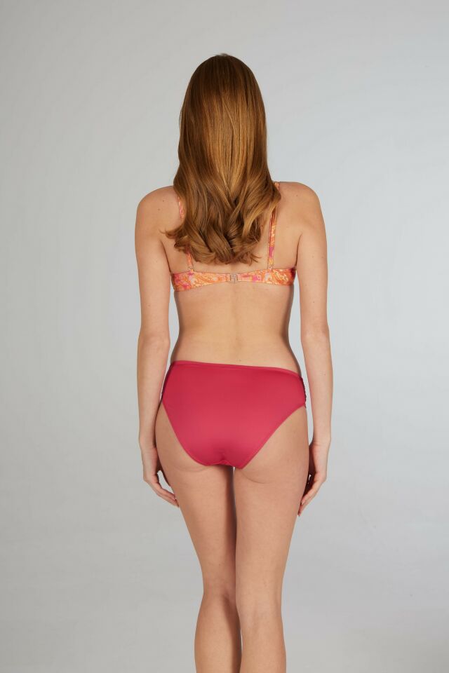 Estiva Kadın Renk Desenli Turuncu Emprime Dolgulu Kaplı Bikini Takımı