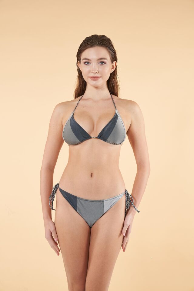 Estiva Concept Parçalı Üçgen Bikini - Gri