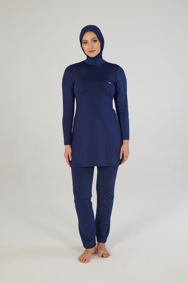 Estiva Kadın Tam Kapalı Düz Tesettür Mayo