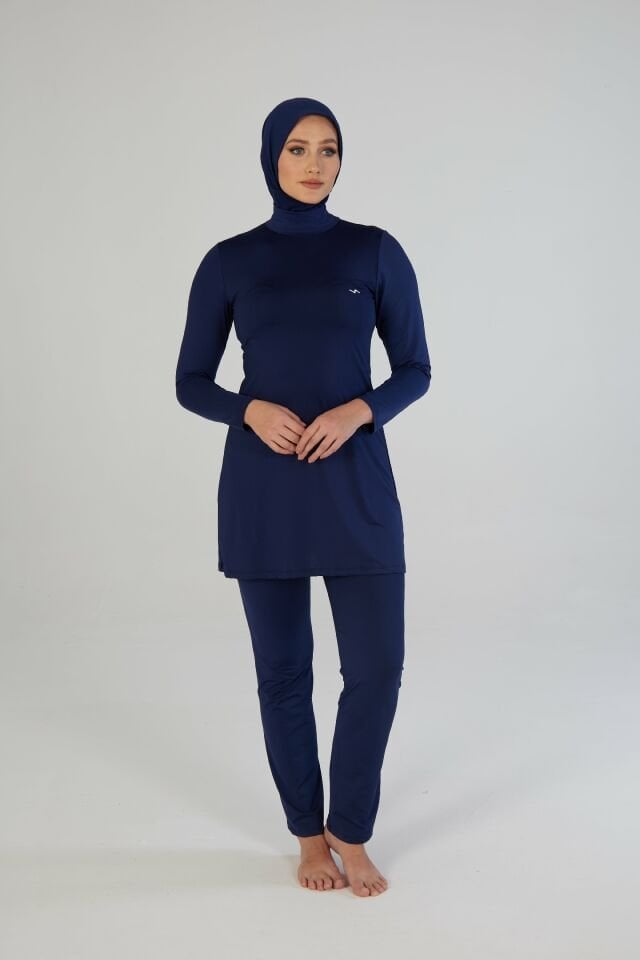 Estiva Kadın Tam Kapalı Düz Tesettür Mayo