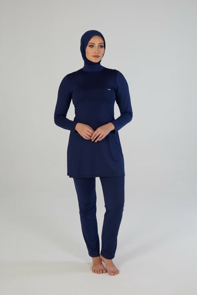 Estiva Kadın Tam Kapalı Düz Tesettür Mayo