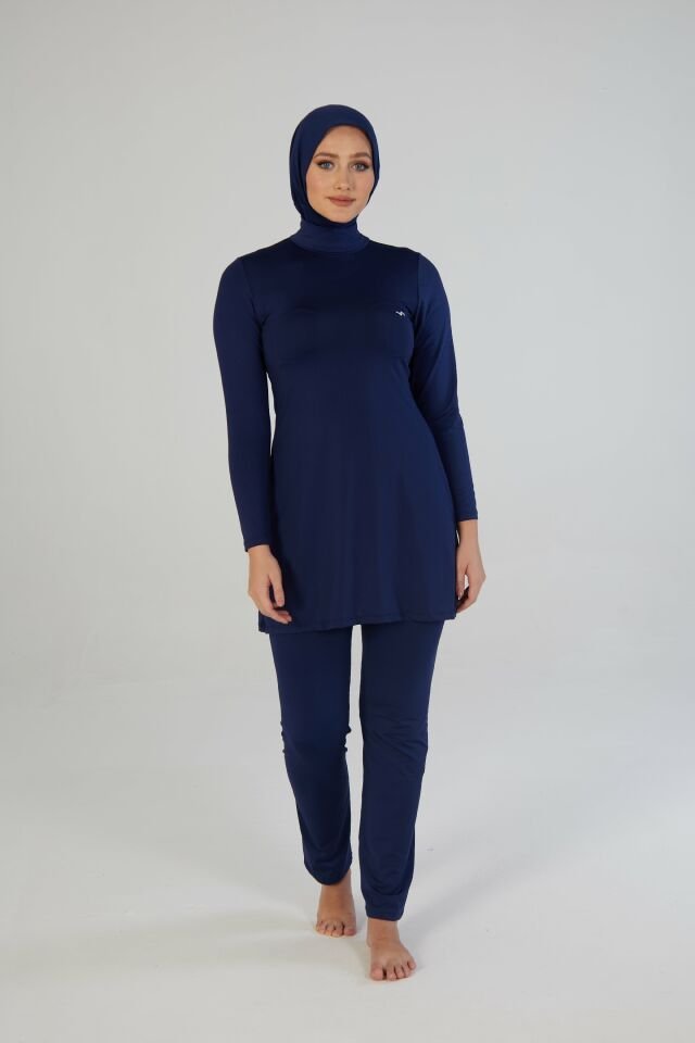 Estiva Kadın Tam Kapalı Düz Tesettür Mayo