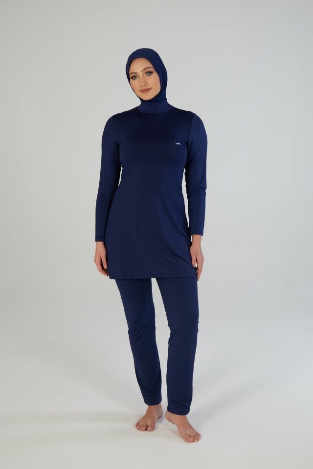 Estiva Kadın Tam Kapalı Düz Tesettür Mayo