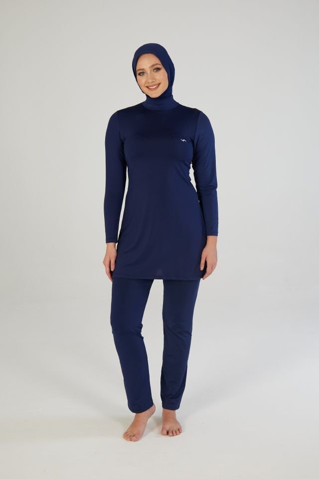 Estiva Kadın Tam Kapalı Düz Tesettür Mayo