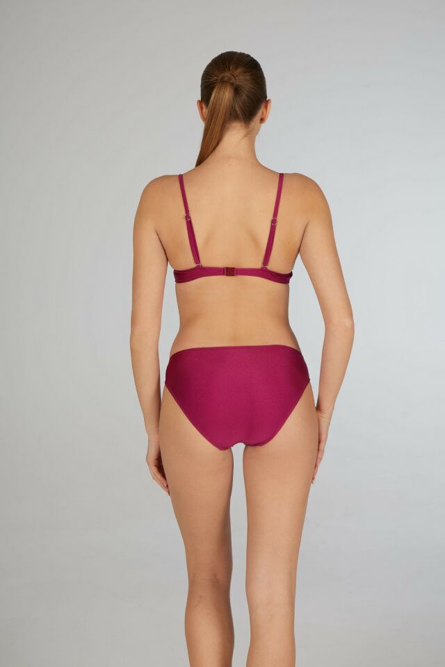 Estiva Geniş Bantlı Toparlayıcı Üçgen Bikini Takımı - Fuşya