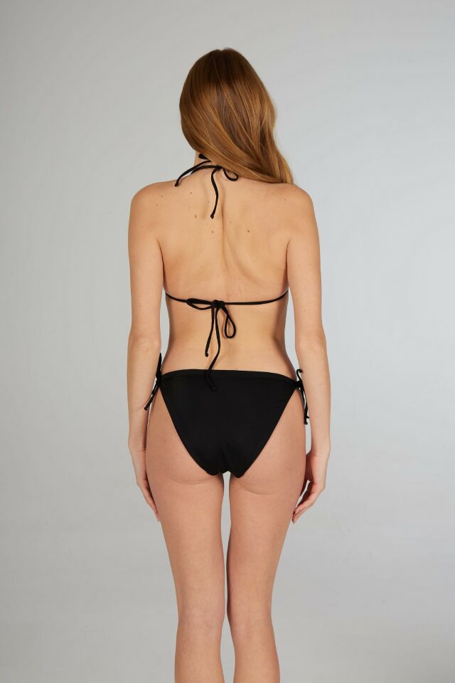Estiva Kadın Siyah Concept Taşlı Üçgen Bikini Takımı