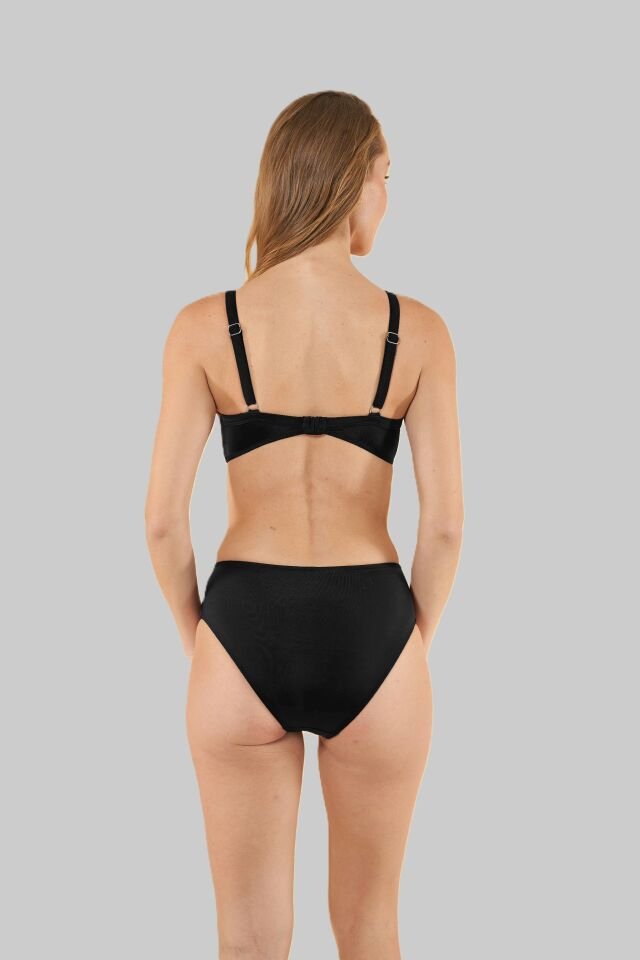 Estiva Toparlayıcı Balenli Bikini Takımı - Siyah