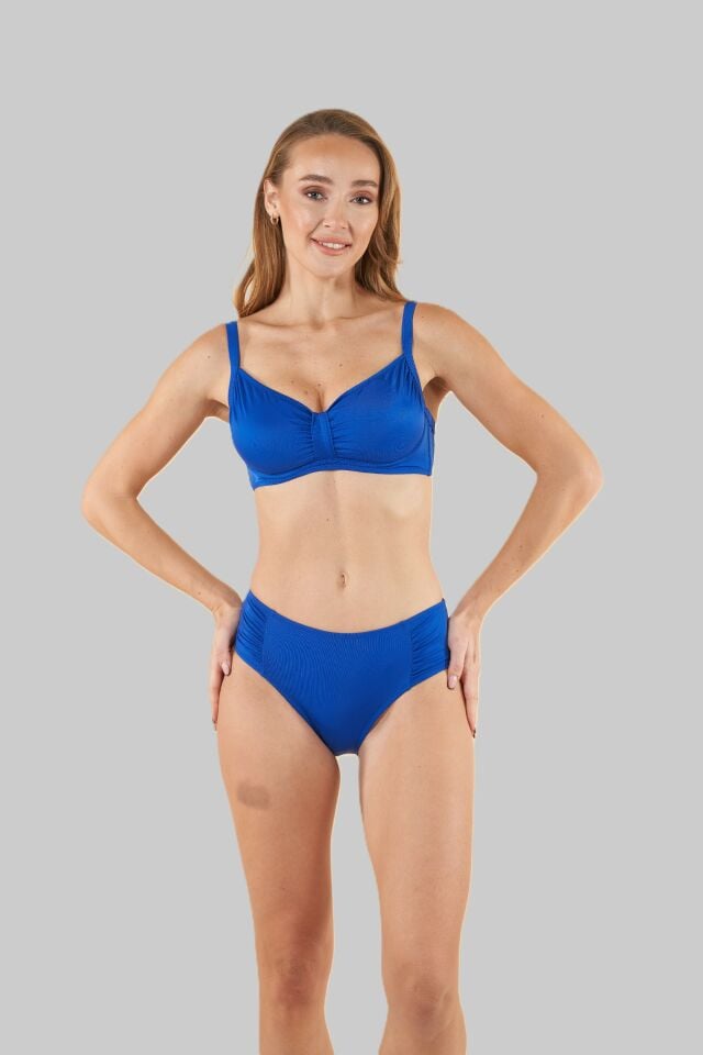 Estiva Toparlayıcı Balenli Bikini Takımı - Mavi