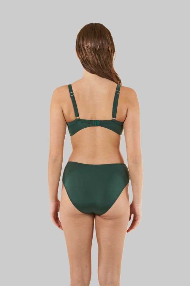 Estiva Balenli Luplu Battal Beden Bikini Takımı - Yeşil