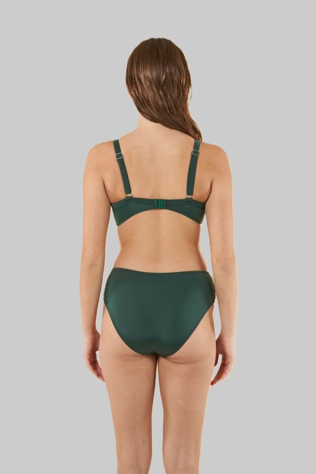 Estiva Balenli Luplu Battal Beden Bikini Takımı - Yeşil