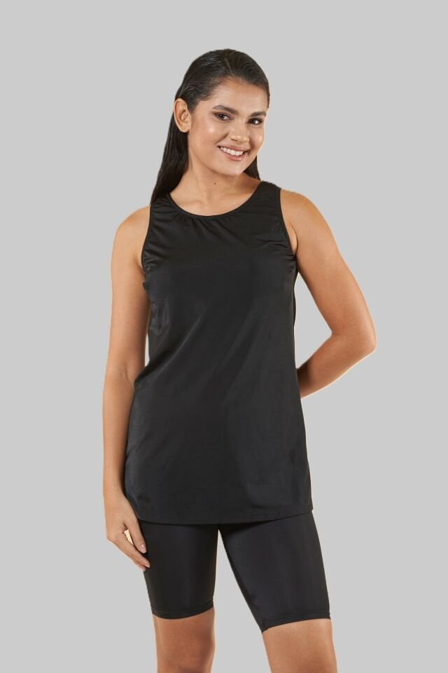 Estiva Düz Renkli Battal Beden Taytkini - Siyah