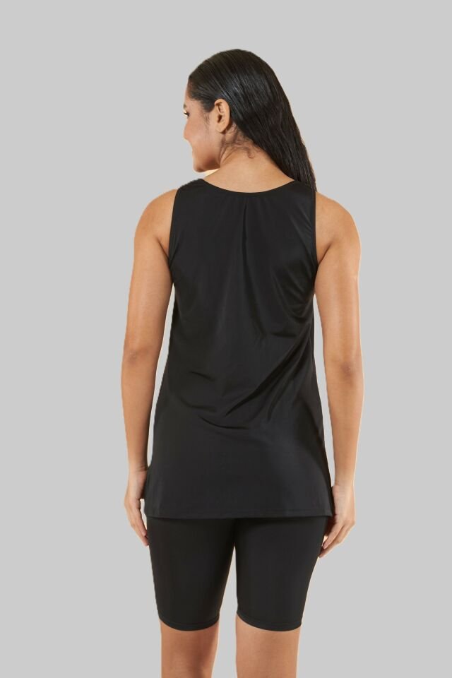 Estiva Düz Renkli Battal Beden Taytkini - Siyah