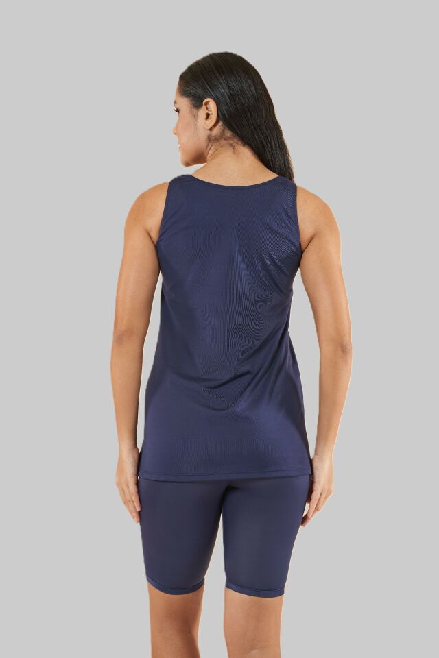 Estiva Düz Renkli Battal Beden Taytkini - Lacivert