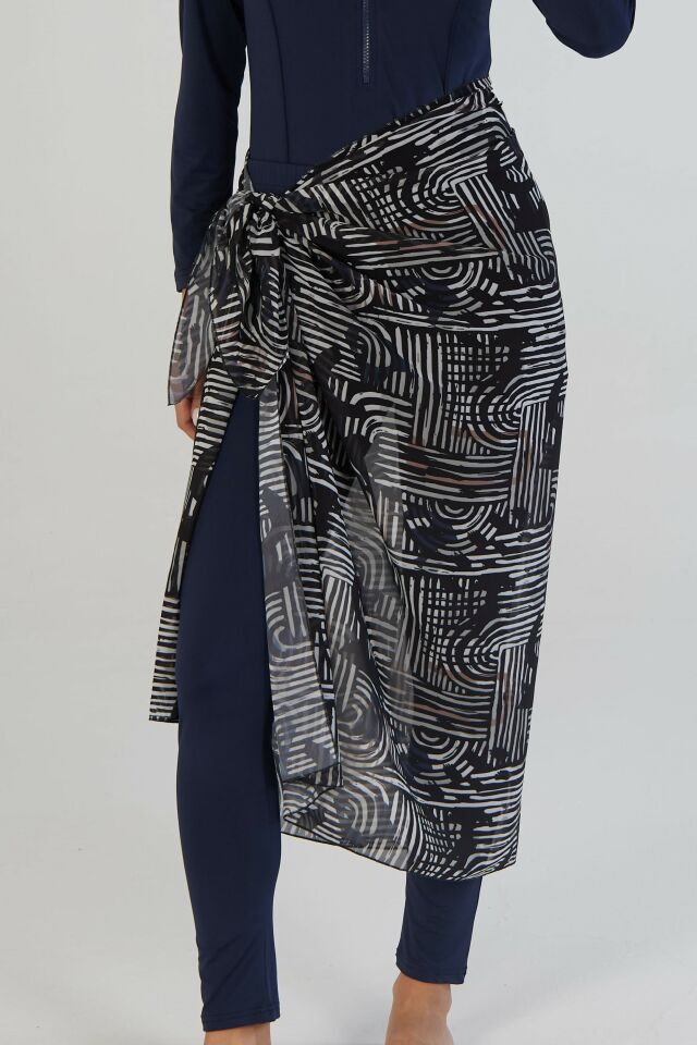 Estiva Lineer Desenli Şal Pareo