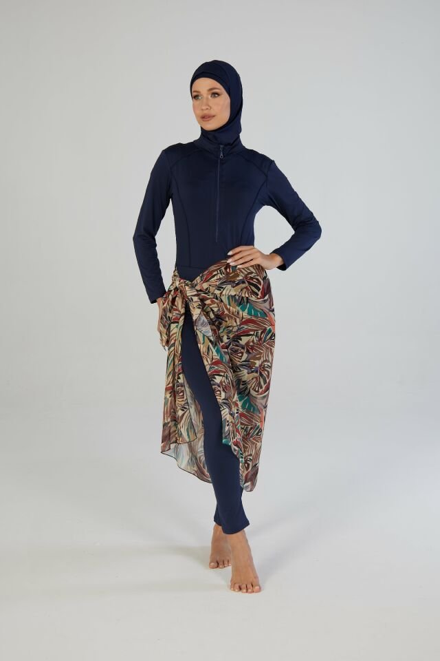 Estiva Leafy Desenli Şal Pareo