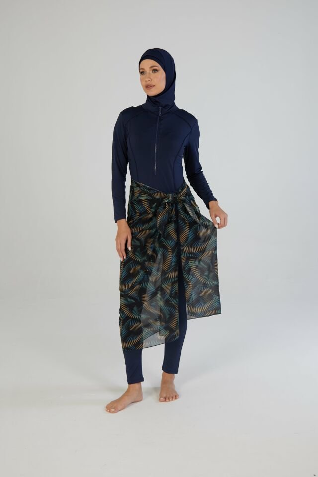 Estiva Tropikal Desenli Şal Pareo