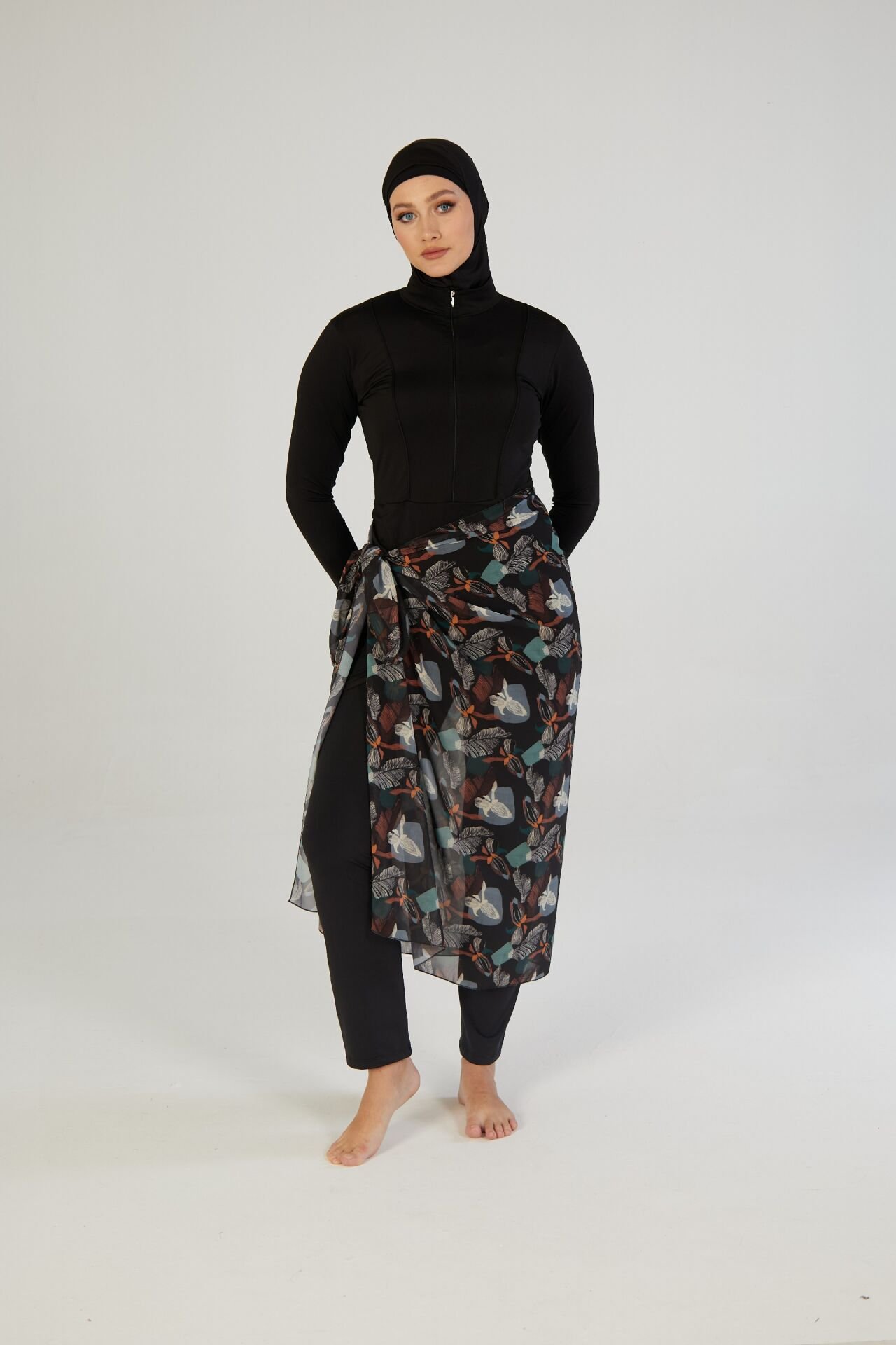 Estiva Flora Desenli Şal Pareo