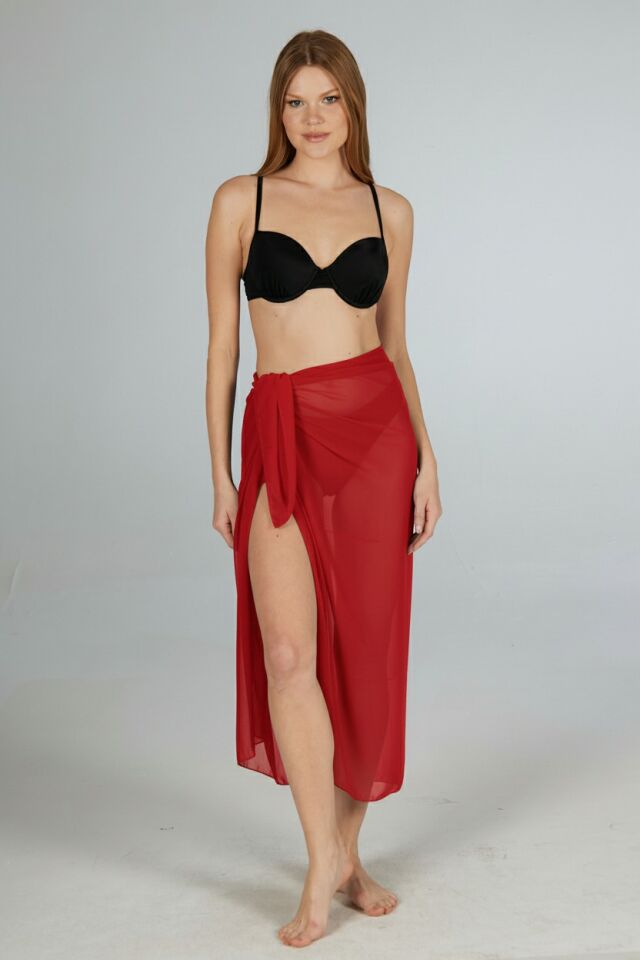 Estiva Düz Şifon Pareo