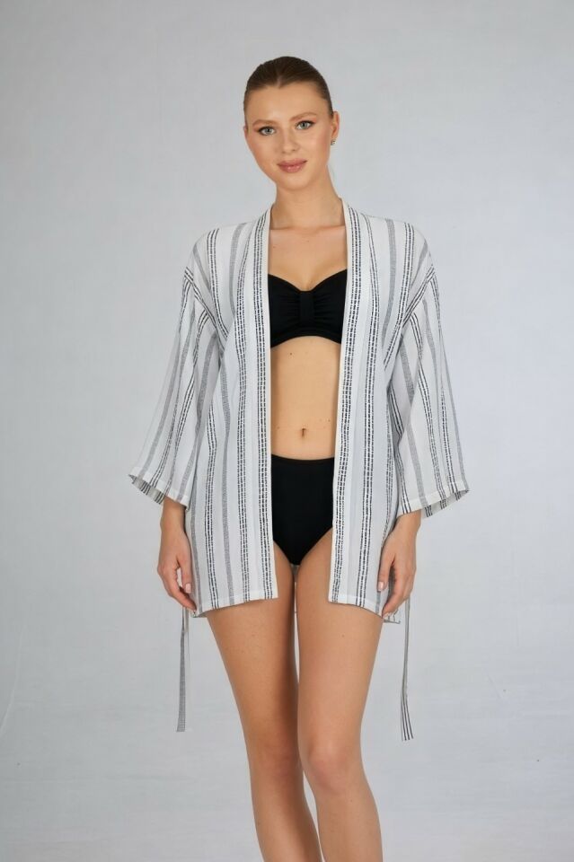 Estiva Coton Kısa Kimono Model Pareo