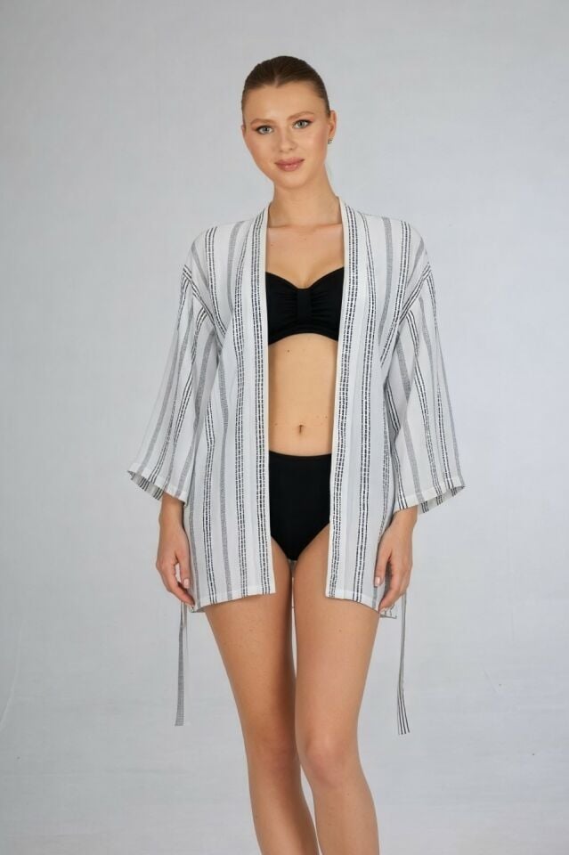 Estiva Coton Kısa Kimono Model Pareo