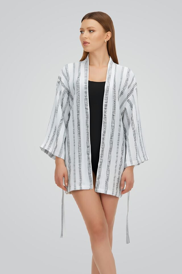 Estiva Coton Kısa Kimono Model Pareo alternatif görsel