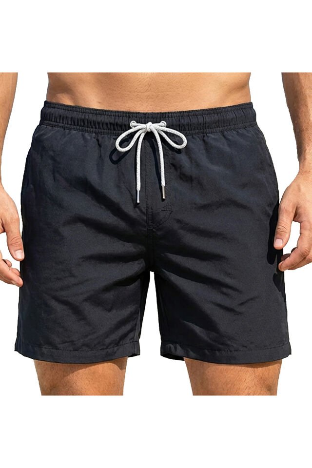 Estiva Erkek Tek Renk Tactel Deniz Şortu Battal