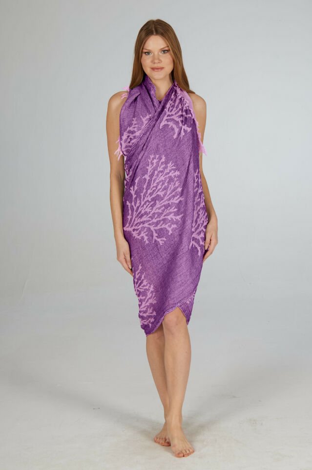 Estiva Dal Desenli Kenar Püsküllü Peştamal