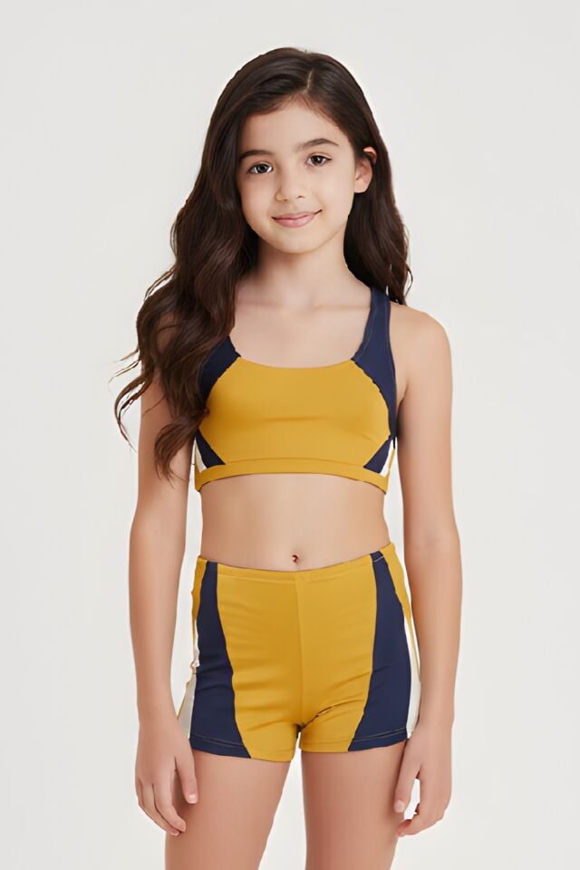 Estiva Kız Çocuk Boxer'lı Yüzücü Bikini Takımı
