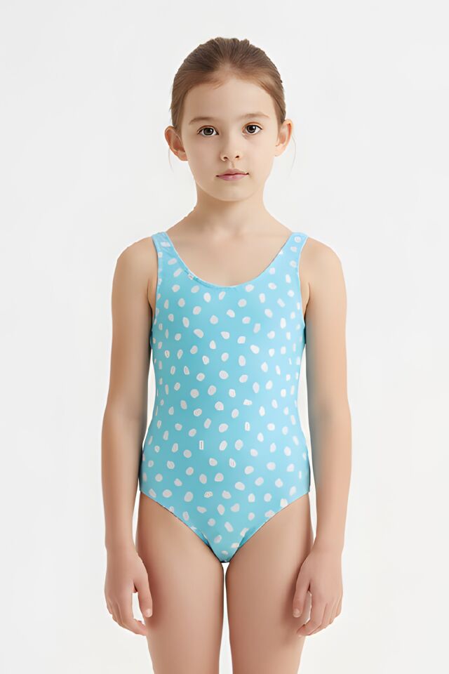 Estiva Kız Çocuk Desenli Mayo