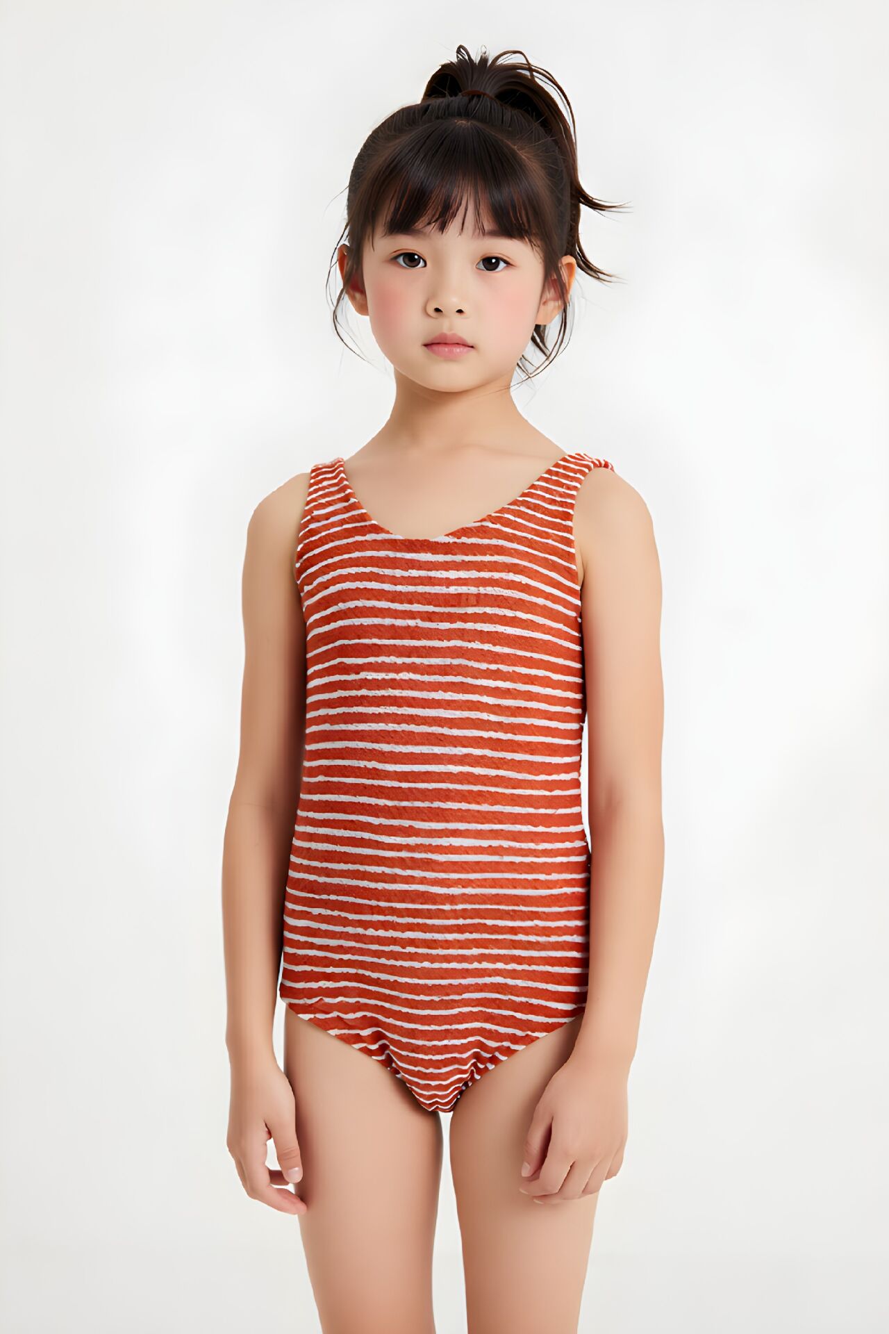 Estiva Kız Çocuk Desenli Mayo