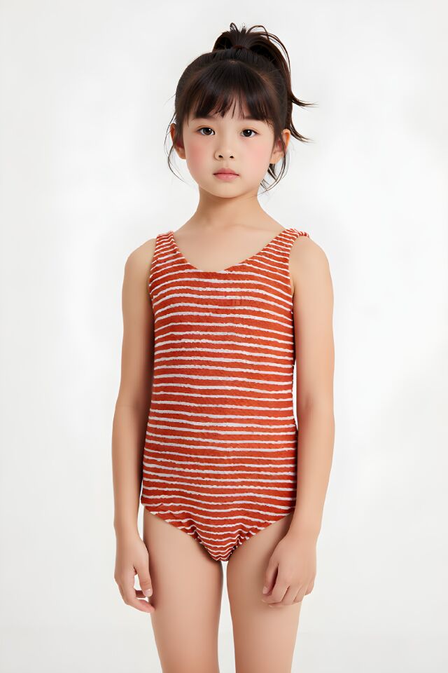 Estiva Kız Çocuk Desenli Mayo