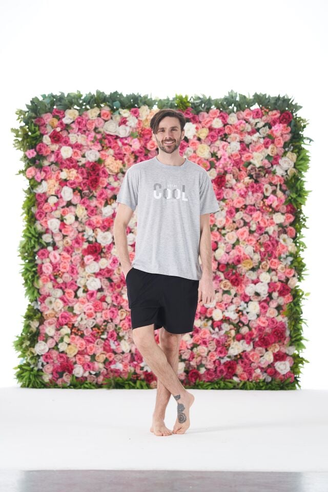 Erkek Yazlık Cool Baskılı Kısa Kollu Şortlu Penye Pijama Takımı XL - Gri