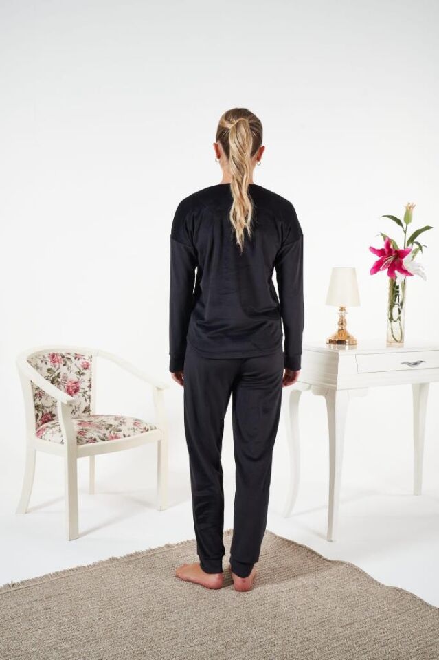 Kadın Kışlık Kadife Pijama Takımı