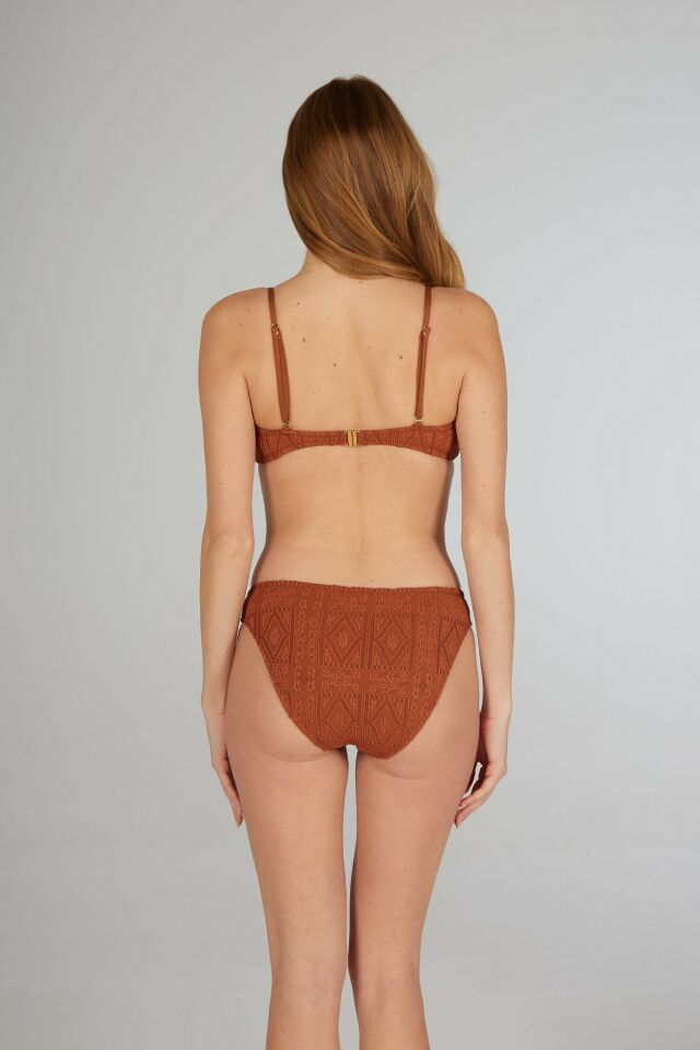 Estiva Kadın Kahverengi Concept Aksesuarlı Straplez Bikini Takımı