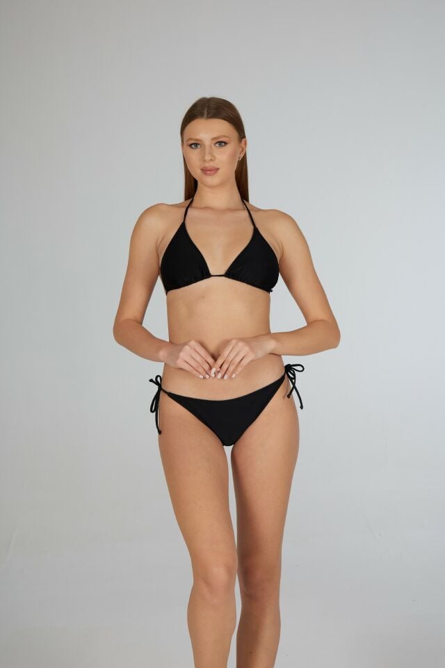 Estiva Üçgen İpli Bikini Takımı - Siyah alternatif görsel