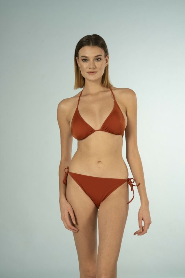 Estiva Üçgen İpli Bikini Takımı - Kiremit