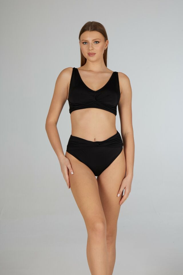 Estiva Kadın Siyah Concept Geniş Bantlı Toparlayıcı Bikini Takımı