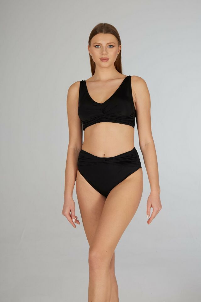 Estiva Kadın Siyah Concept Geniş Bantlı Toparlayıcı Bikini Takımı