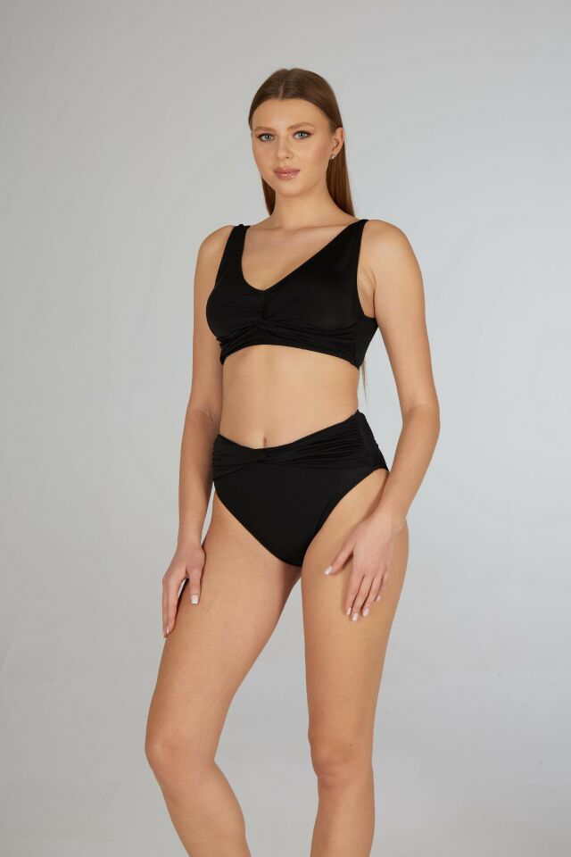 Estiva Kadın Siyah Concept Geniş Bantlı Toparlayıcı Bikini Takımı
